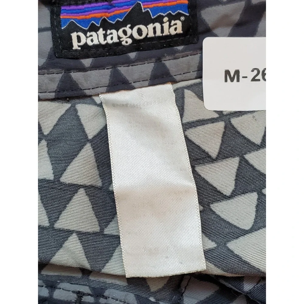 Patagonia Men Swimwear 34 Gray Geometric Board Shorts 10